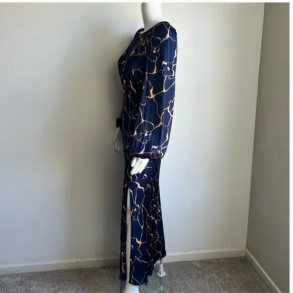 NWT ASTR The Label Suzy Satin Cutout Maxi Dress - M - Picture 2 of 10